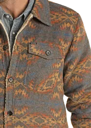 Men's Rock & Roll Aztec Print Shirt Jacket