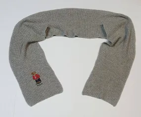 Nwt Polo Ralph Lauren Grey "P" Bear  Scarf