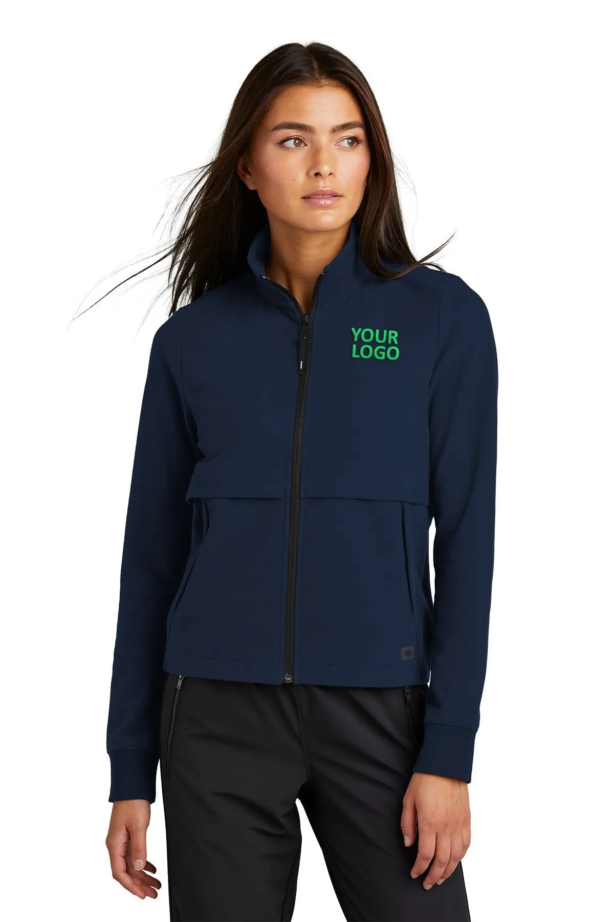 OGIO Ladies Outstretch Full-Zip Sweatshirts, River Blue Navy