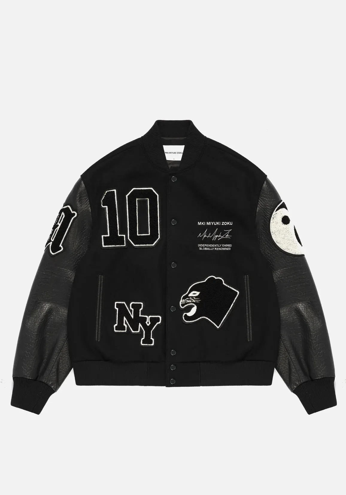 Oversized Fit Patch Varsity Jacket