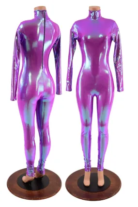 Plumeria Catsuit with Back Zipper