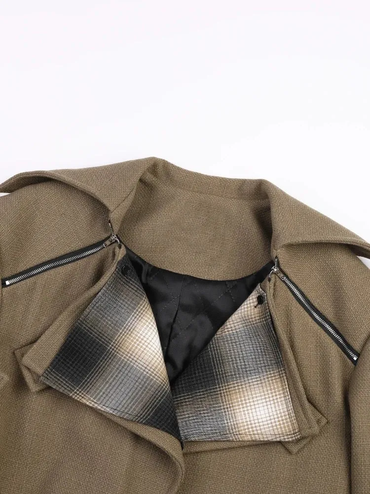 Pre Order:  Irregular Plaid Jacket