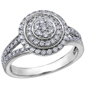 "ZOIE"  DIAMOND HALO RING