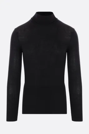 ribbed wool turtleneck