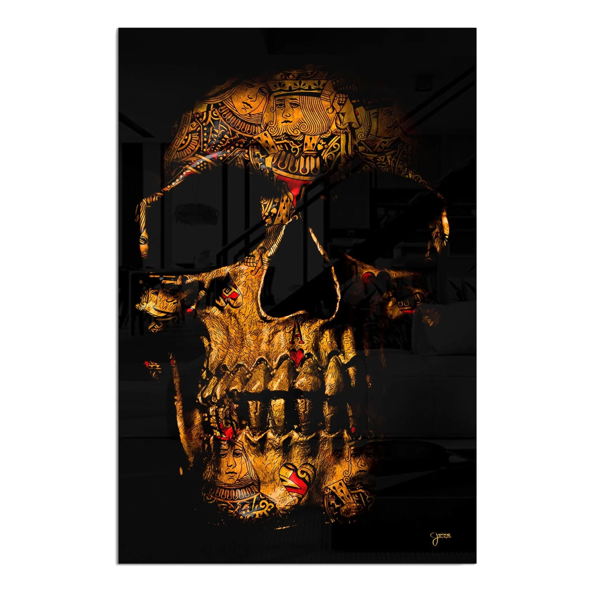 Royal Flush $kull Acrylic Print