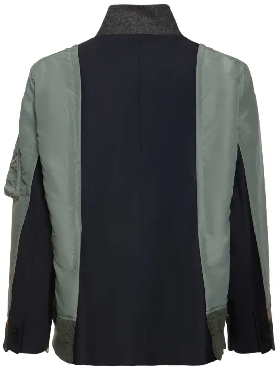 Sacai   Wool blend twill jacket 