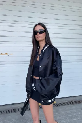 SATIN BOMBER JACKET