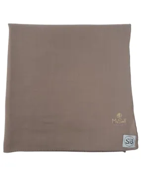 Scarf Bar Taupe Premium Solid Square Scarf