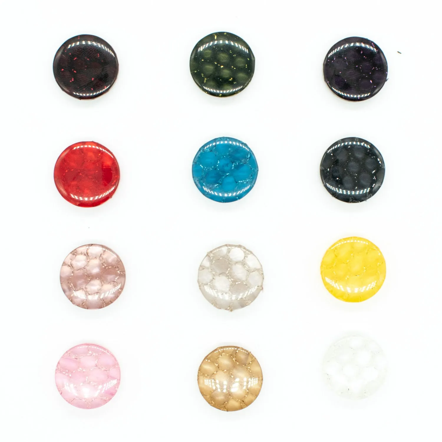 Shiny Sparkling Honeycomb Shank Button 15mm