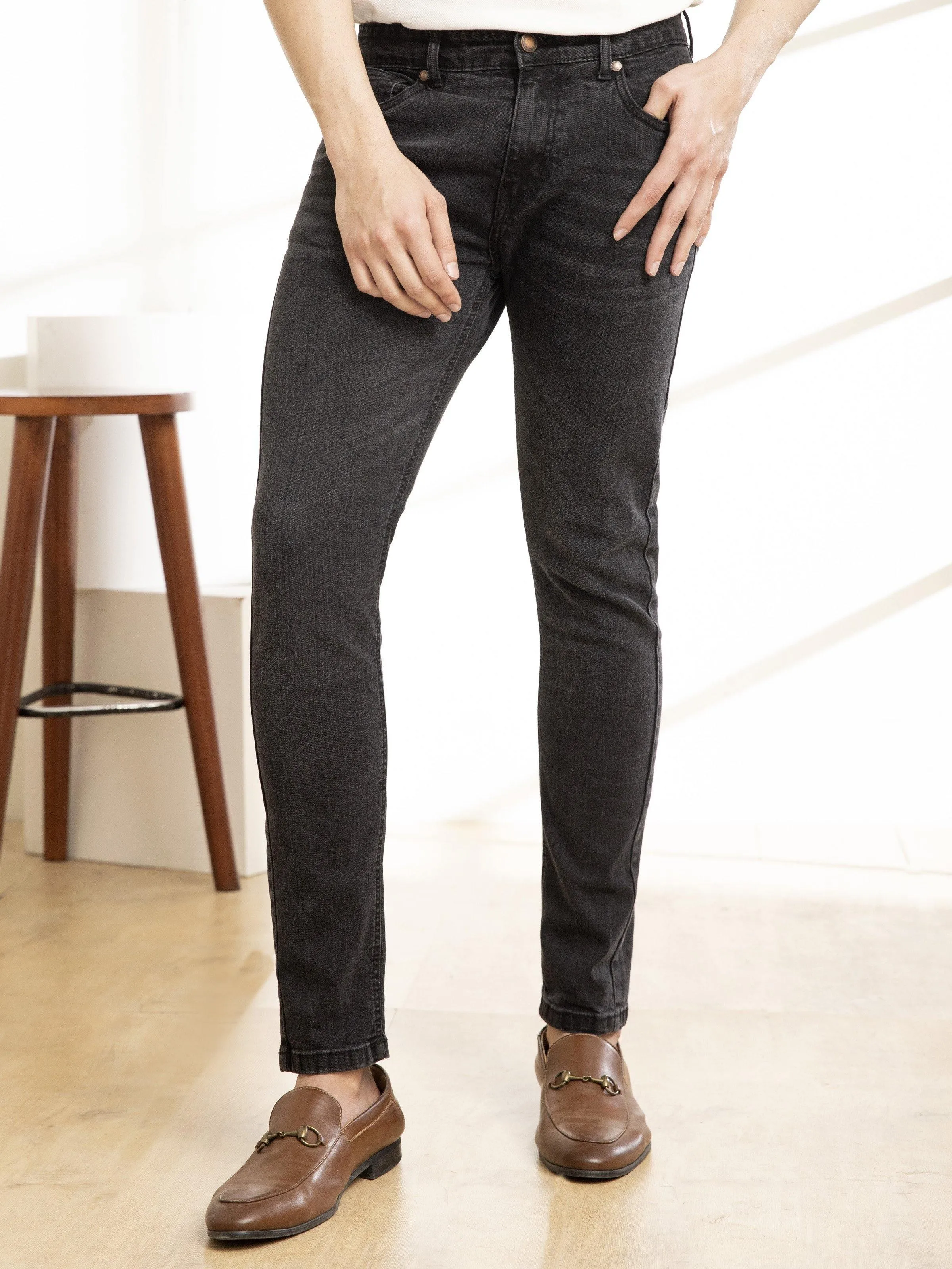 SKINNY LEG JEANS DARK GREY