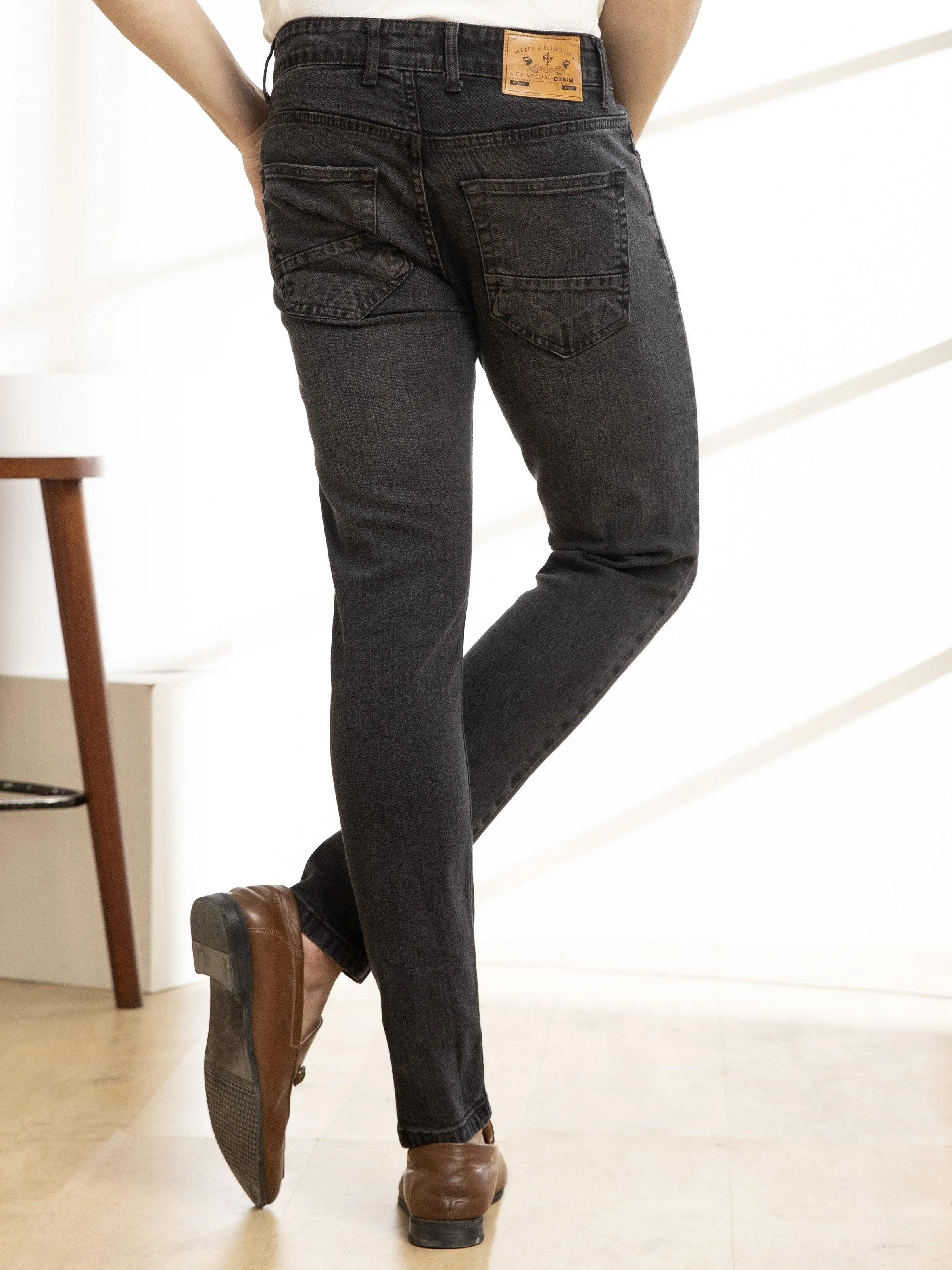 SKINNY LEG JEANS DARK GREY