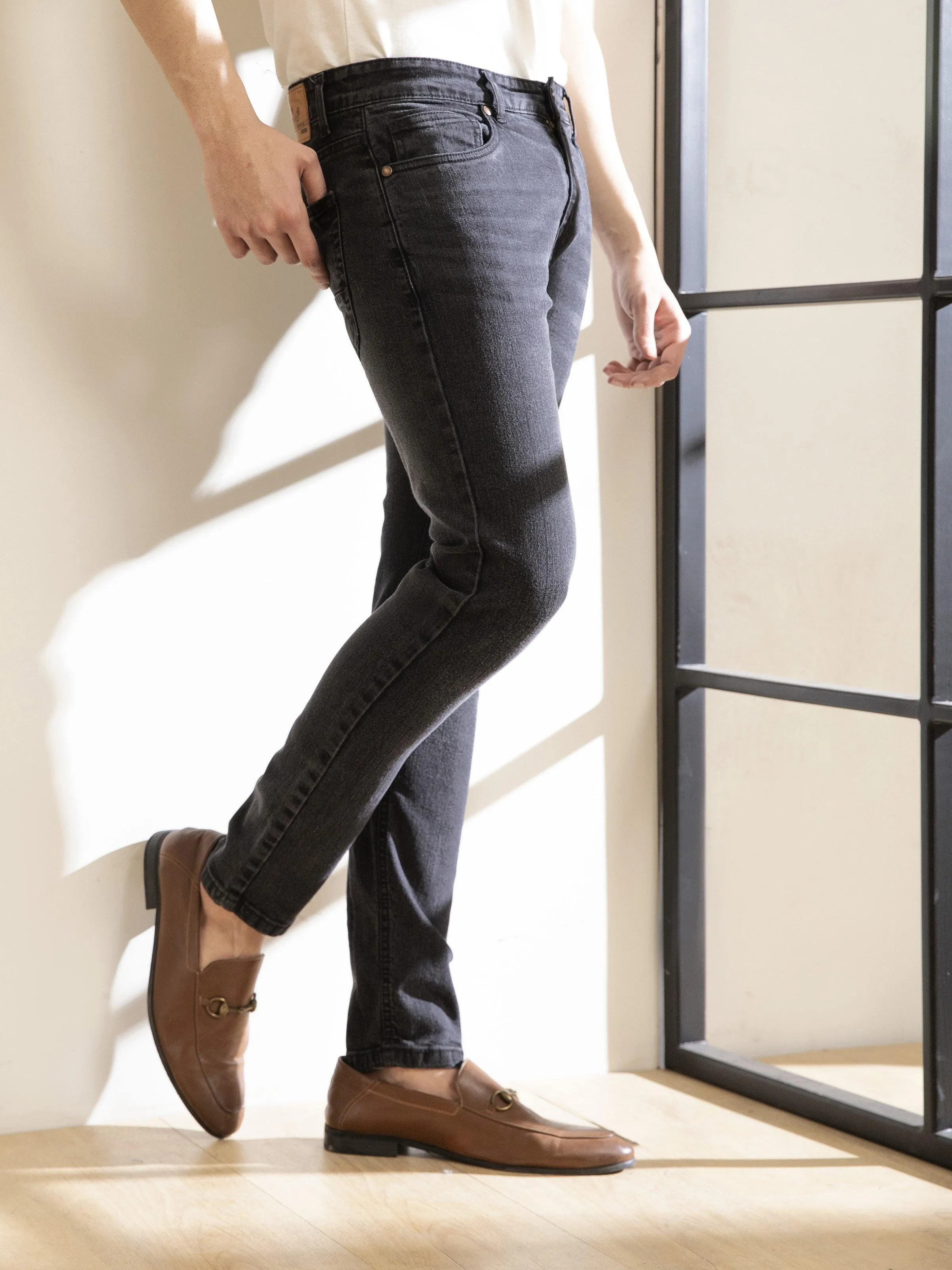 SKINNY LEG JEANS DARK GREY