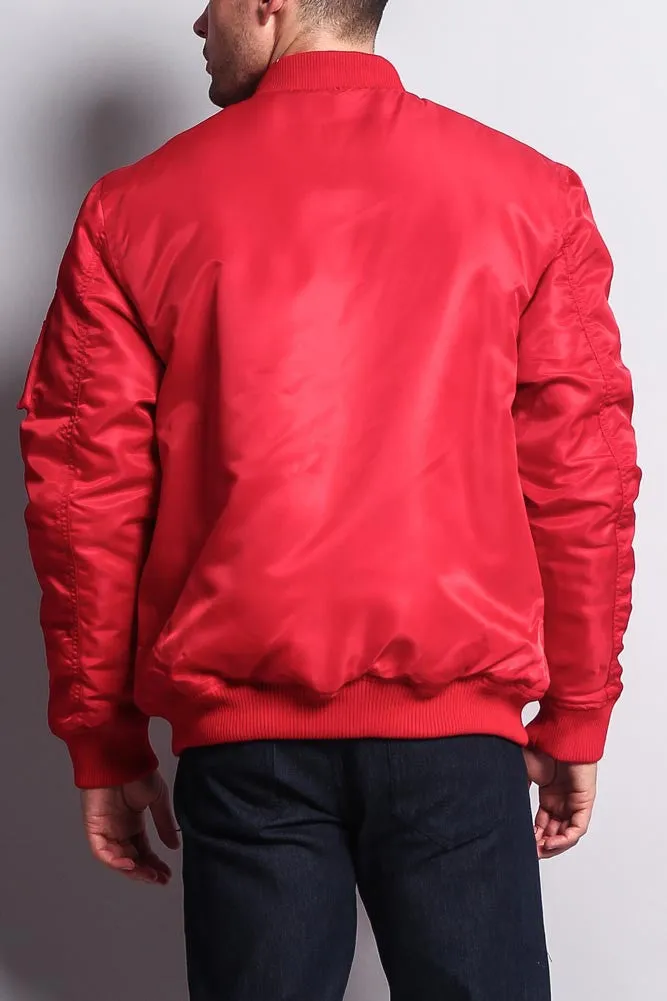 Solid Color MA-1 Bomber Jacket