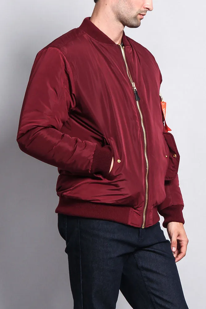 Solid Color MA-1 Bomber Jacket