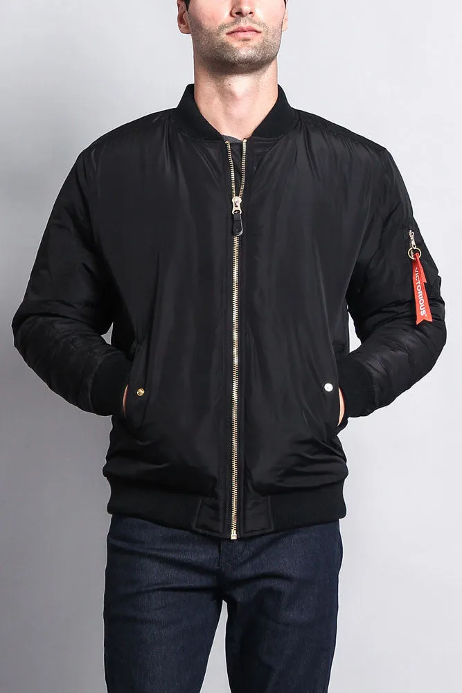 Solid Color MA-1 Bomber Jacket