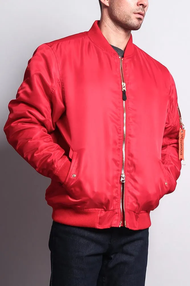 Solid Color MA-1 Bomber Jacket