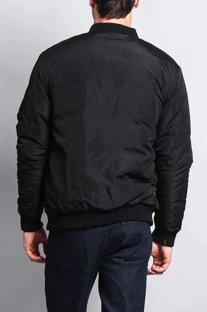 Solid Color MA-1 Bomber Jacket