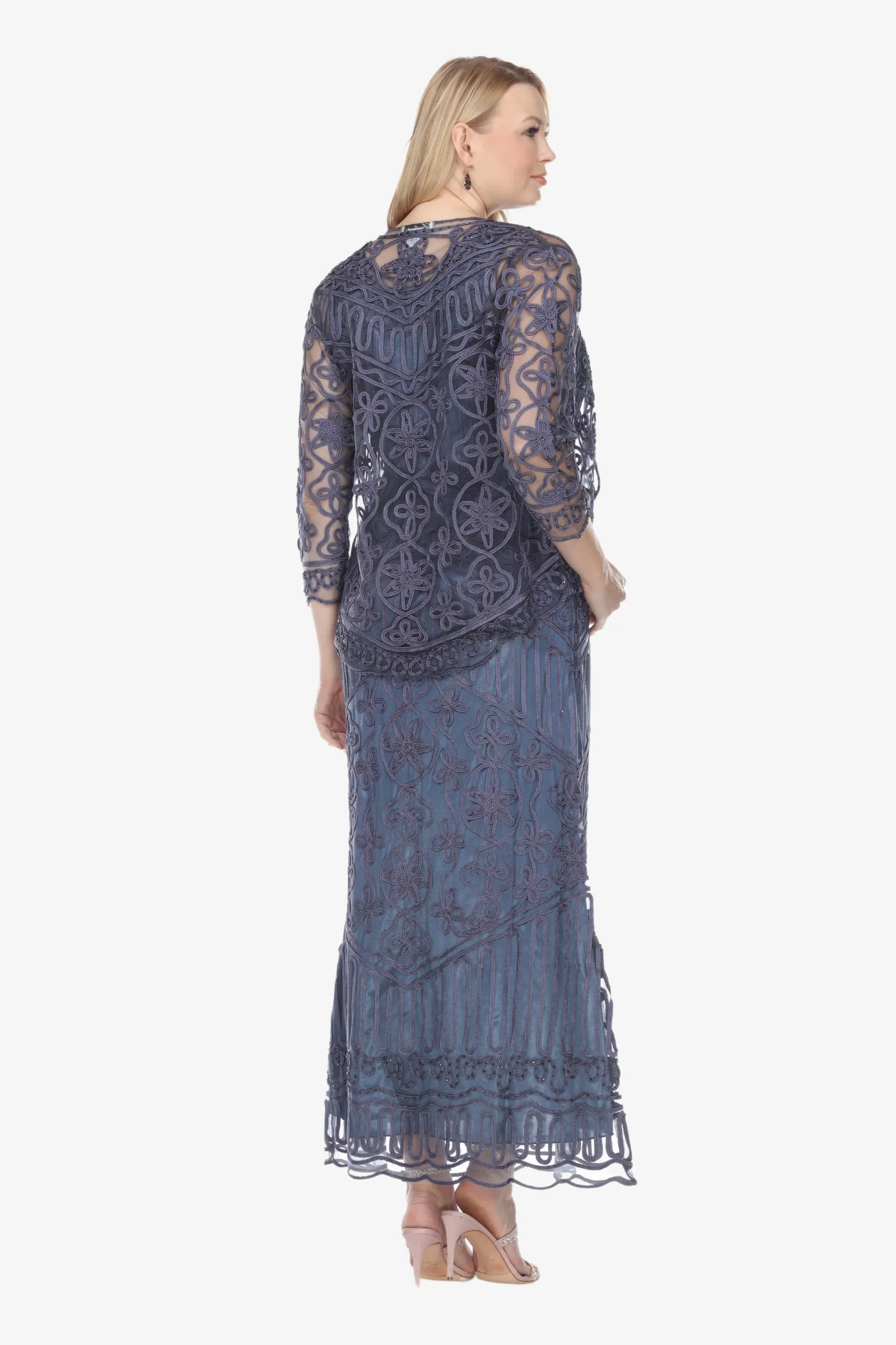 Soulmates 1603 Lace Evening Dress with Jacket Set