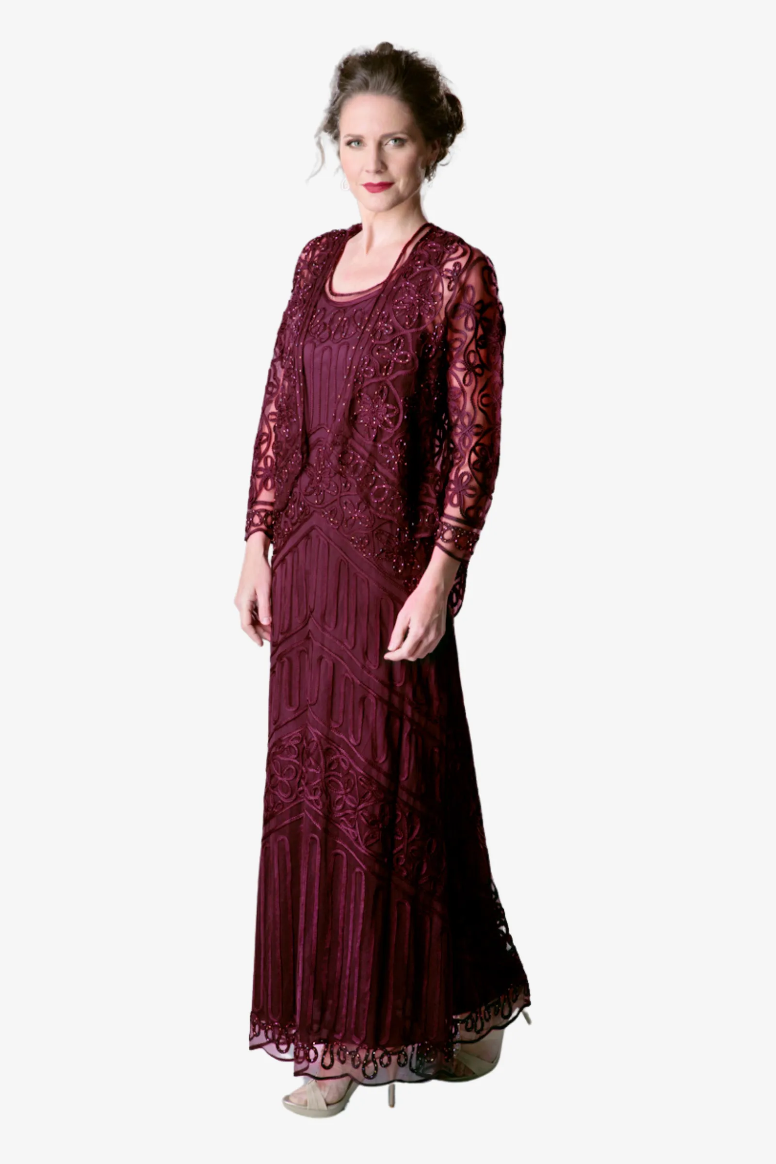 Soulmates 1603 Lace Evening Dress with Jacket Set