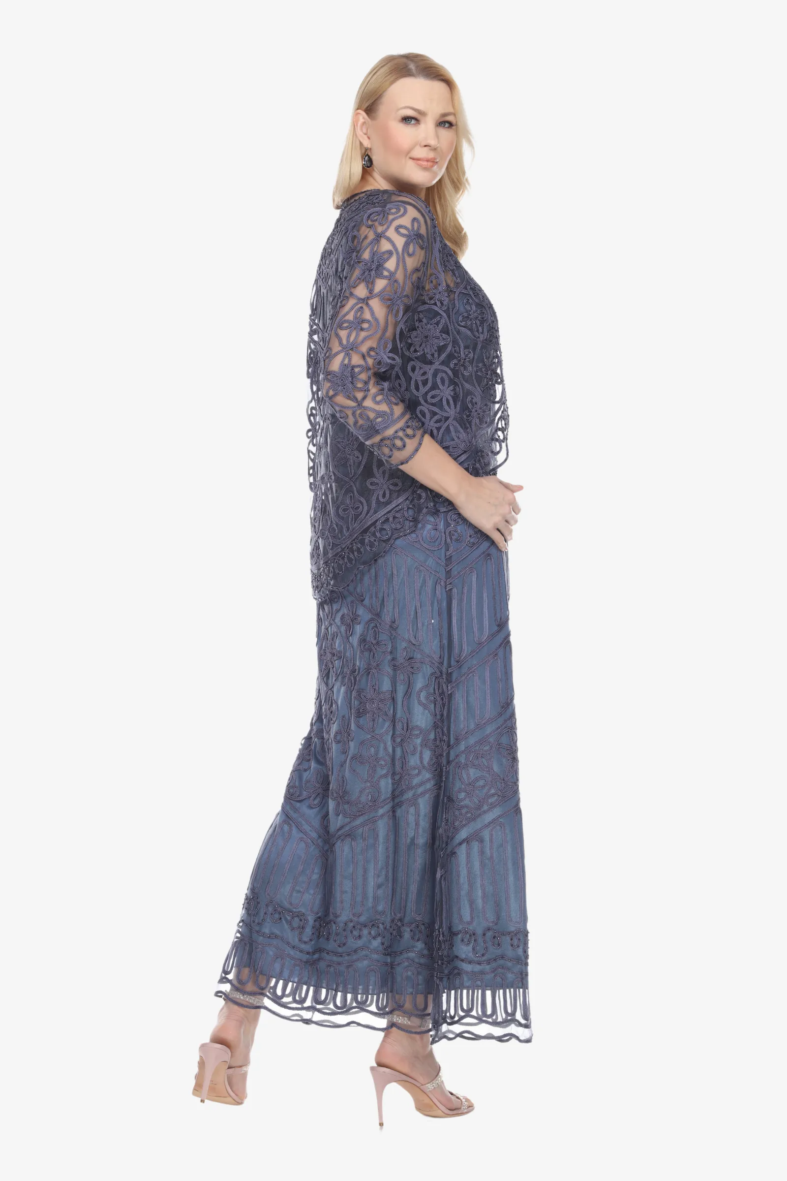 Soulmates 1603 Lace Evening Dress with Jacket Set