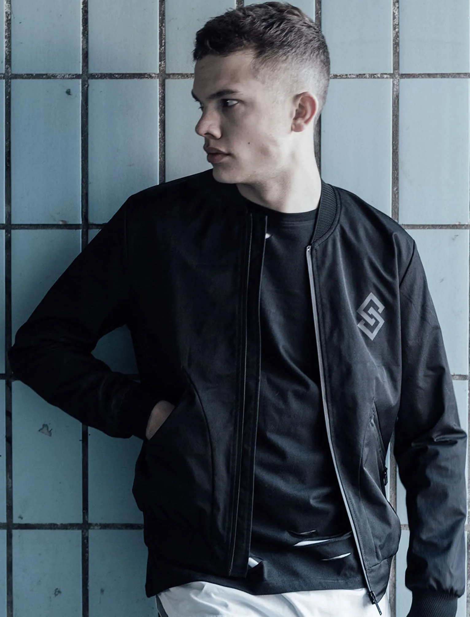 St Gerald Bomber Jacket in Black - Saint & Sinner