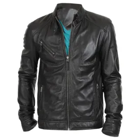 Super Stylo Real Leather Jacket For Men - Leather Jacket Men