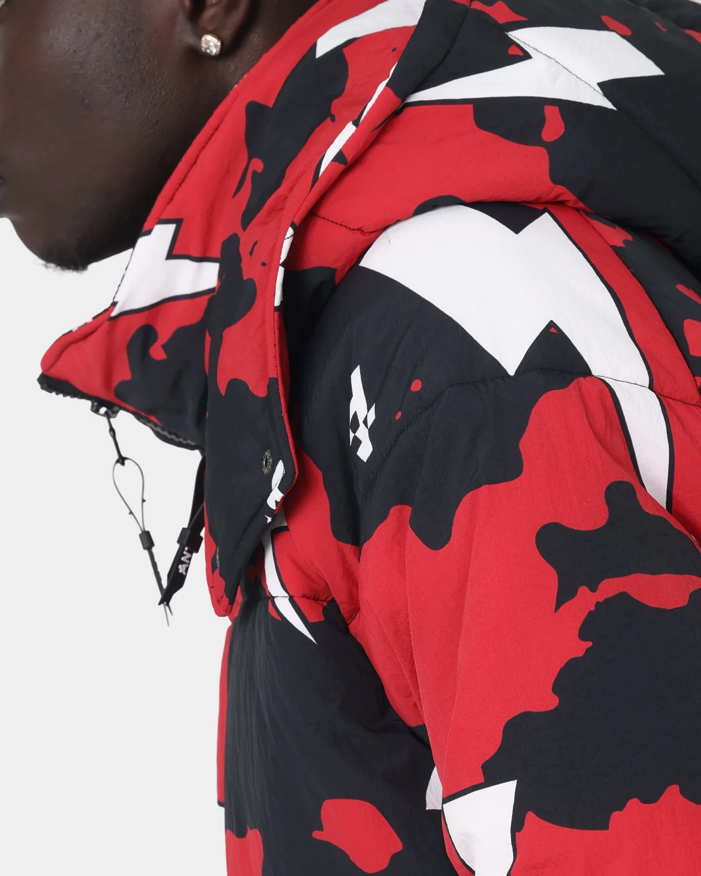 The Anti Order Storm Camo Puffer Jacket Black/Red/White