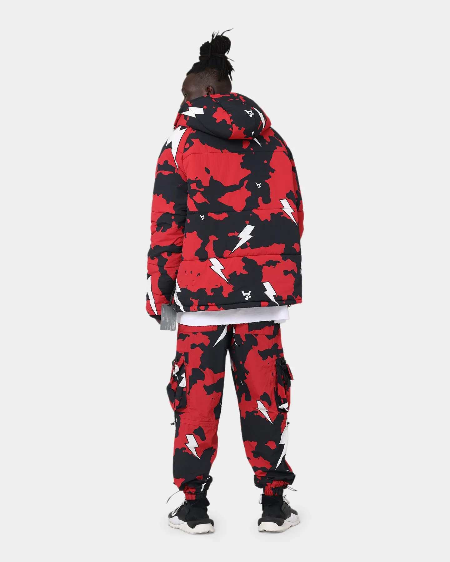 The Anti Order Storm Camo Puffer Jacket Black/Red/White