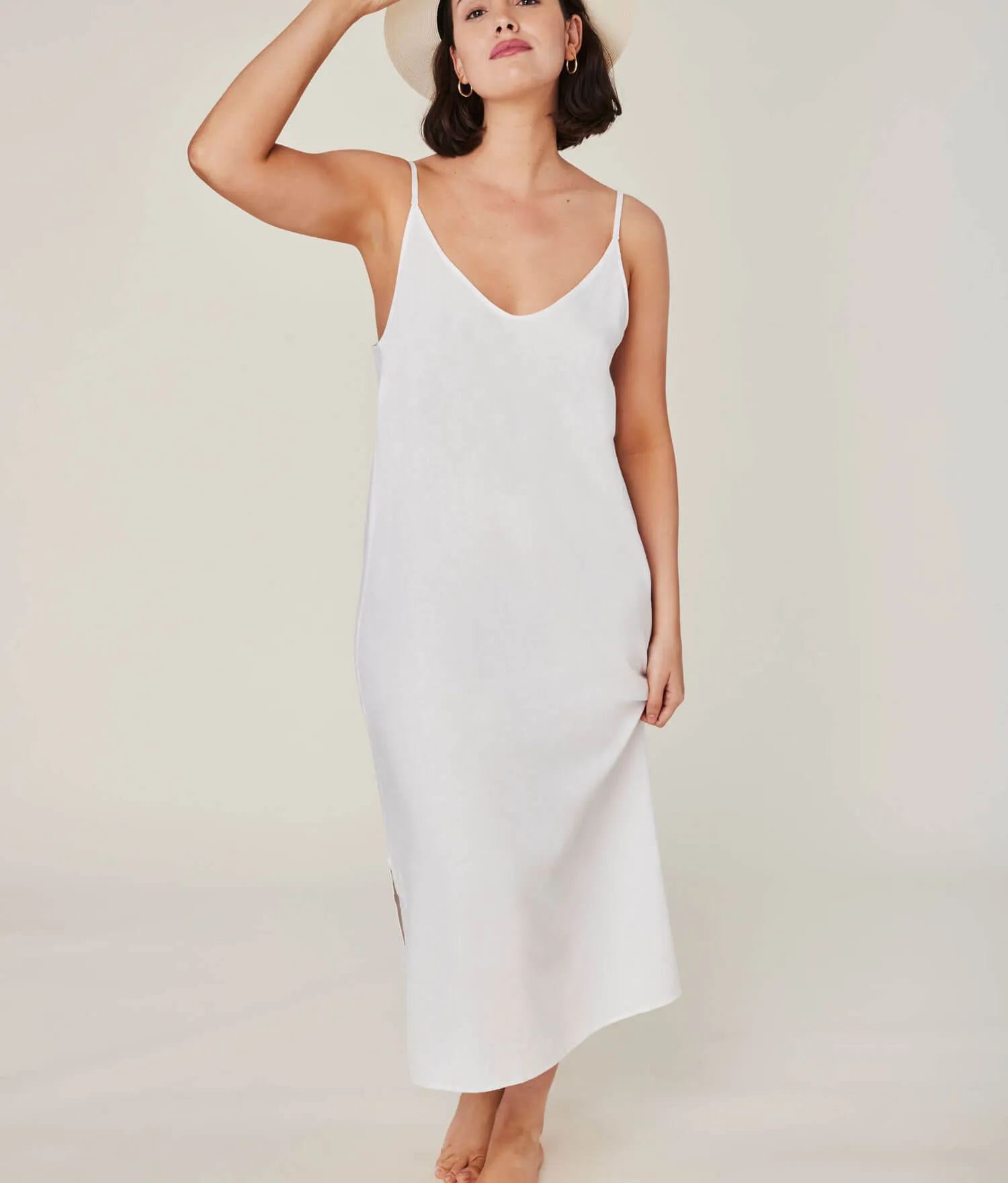 The Barreta Dress - Linen - Coconut (Archive)