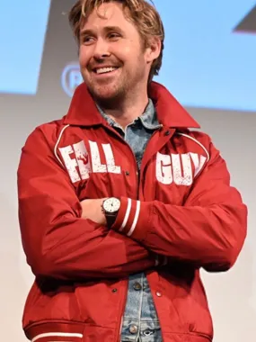 The Fall Guy 2024 Ryan Gosling SXSW Red Cotton Polyester Jacket