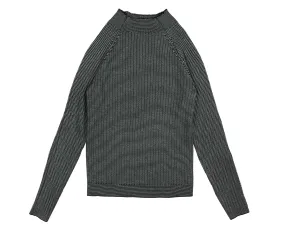 top l/s ribbed turtleneck - teal