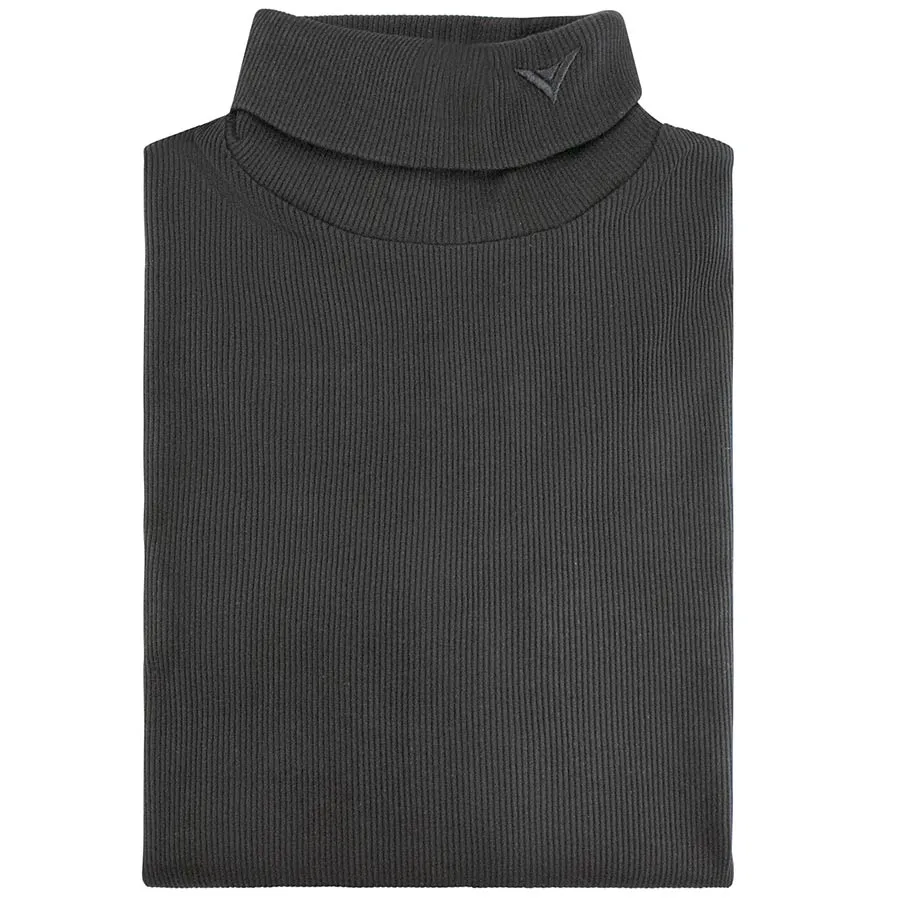 Uniform Ribbed Black Turtleneck