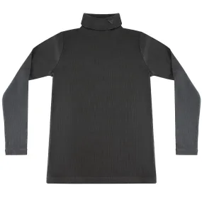 Uniform Ribbed Black Turtleneck