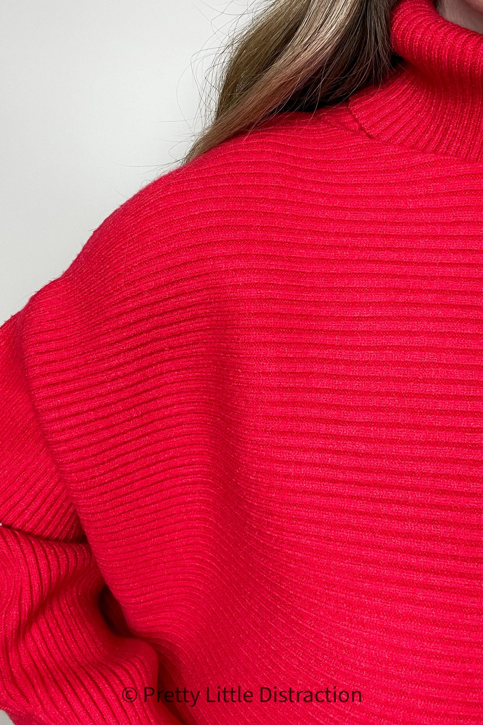 Viscose Dolman Sleeve Turtleneck Sweater