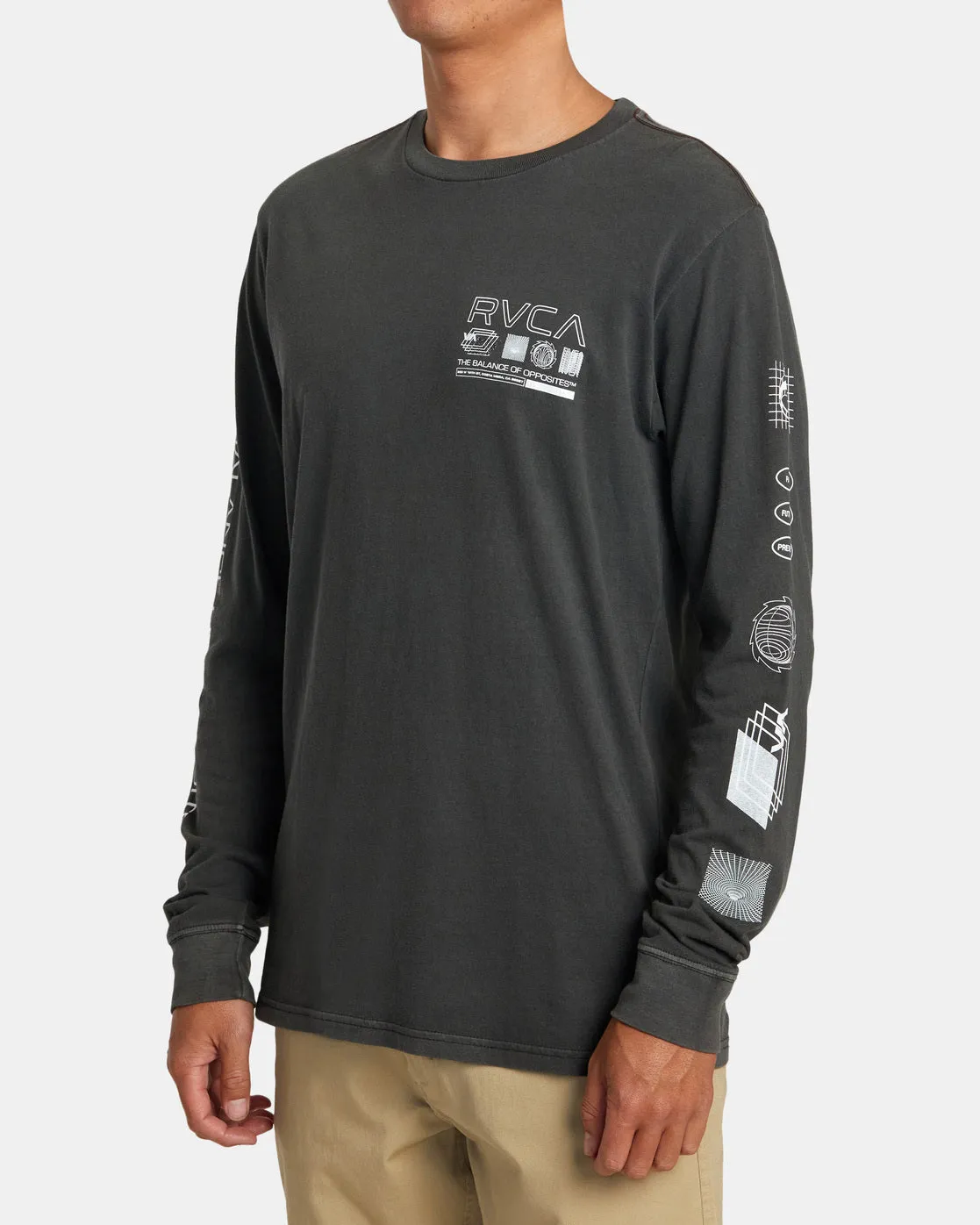 White Noise Long Sleeve Tee - Pirate Black