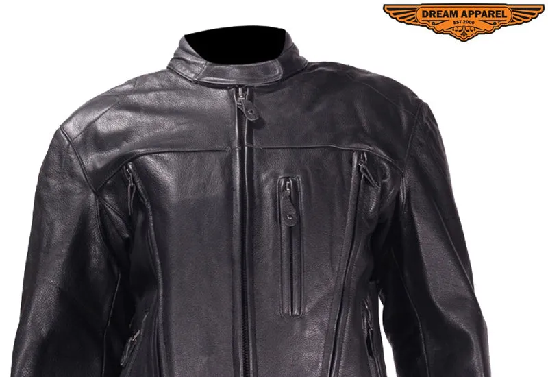 Women's Leather Jacket With Removable Liner